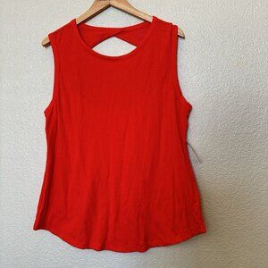 By Anthropologie Twisted Open Back Tank Top Sleeveless Extra Large NWT Athletic